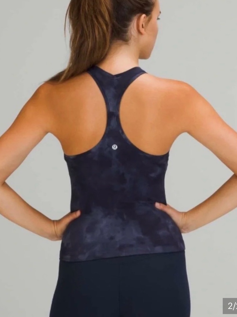 Lululemon Navy Tie-Dye Racerback Tank Top - Picture 2 of 5
